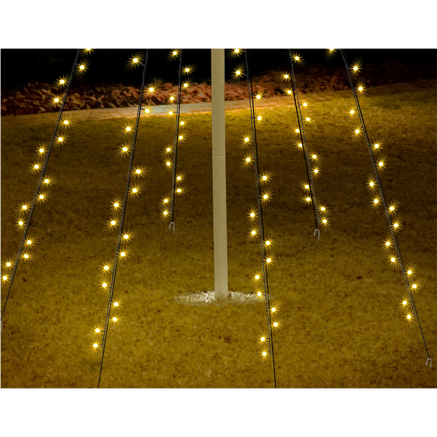 Nampook Christmas LED Flagpole Lighting 192 LED