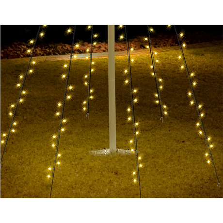 Nampook Christmas LED Flagpole Lighting 192 LED
