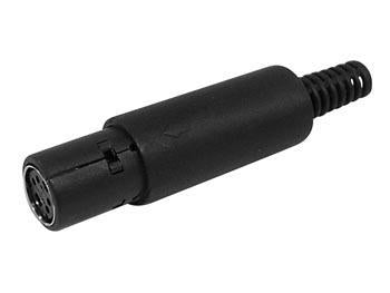 Prise mini-din femelle 4p - noire