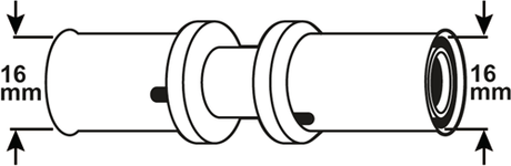 Cornat perskoppeling 16x16mm 10st ms-a2 - vrptp500650n