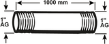 Tube galva Cornat mm 1'' 1000mm (530) - vzs5301100
