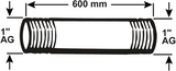 Tube galva Cornat mm 1'' 600mm (530) - vzs530160