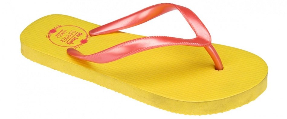 Waia Flip Flops Junior Print Jaune Rose Taille 34