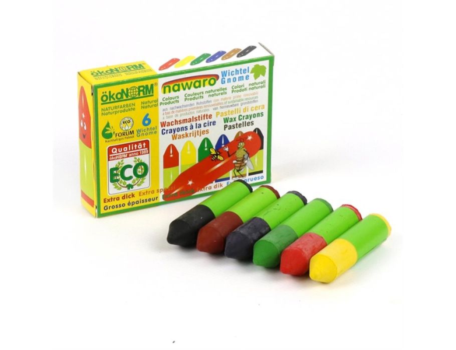 Crayons de cire Ökonorm - boîte en carton - enfants - 6 pièces
