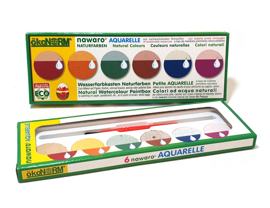 Peinture aquarelle Ökonorm en boîte - 6 couleurs