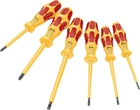 Wera 1060 i 1065 i 6 vde 1000v jeu de tournevis isolés kraftform vde, 6 pièces - 05051576001
