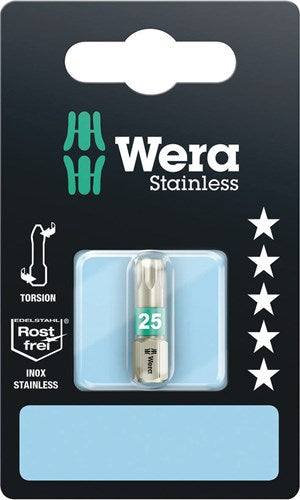 Wera 3867 1 ts sb embouts torx®, acier inoxydable, tx 25 x 25 mm - 1 pièce(s) - 05073623001
