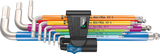 Wera 3950 9 hex-plus multicolore hf inoxydable 1 jeu de clés coudées | métrique | acier inoxydable | avec fonction de maintien | 9 pièces - 05022699001