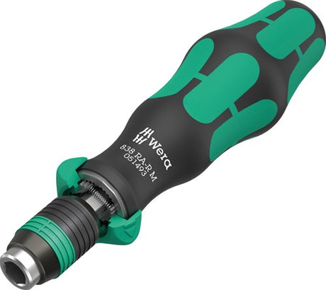 Tournevis porte-embouts Wera 838 ram avec fonctionnalité à cliquet