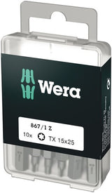 Wera 867 1 z embouts torx®, tx 15 x 25 mm (boîte pro 10 embouts) - 1 pièce(s) - 05072407001
