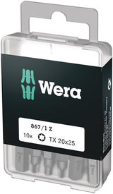 Wera 867 1 z embouts torx®, tx 20 x 25 mm (boîte pro 10 embouts) - 1 pièce(s) - 05072408001