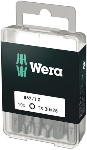 Wera 867 1 z embouts torx®, tx 30 x 25 mm (boîte pro 10 embouts) - 1 pièce(s) - 05072411001