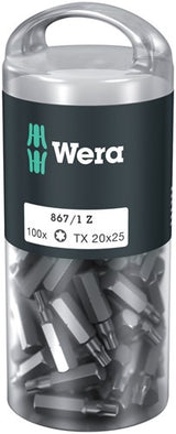 Wera 867 1 z torx® diy 100, tx 20 x 25 mm (boîte pro 100 embouts) - 1 pièce(s) - 05072448001