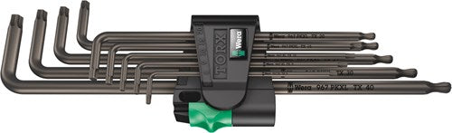Wera 967 9 tx xl 1 jeu de clés coudées Torx®, longues, 9 pièces - 1 pièce(s) - 05024460001