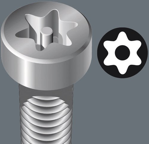 Wera jeu de clés hexagonales torx 967 9 tx bo multicolore 1 sb (9 pièces, torx t8 à t40)