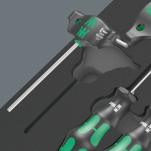 Wera 9713 insert en mousse avec jeu de tournevis hexagonaux 1, 12 pièces (gris noir, dans insert en mousse pour chariot d'atelier)