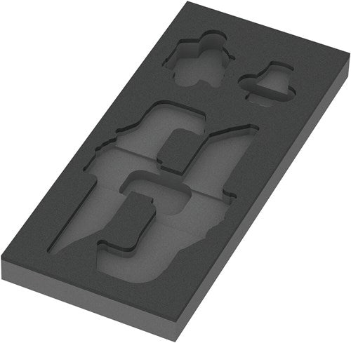 Wera 9840 insert en caoutchouc mousse pour jeu de clés coudées 1, sans outils, 172 x 30 x 392 mm - 05137340001