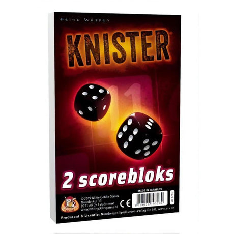 Jeux de gobelin blanc Knister de gobelin blanc 2 blocs de score