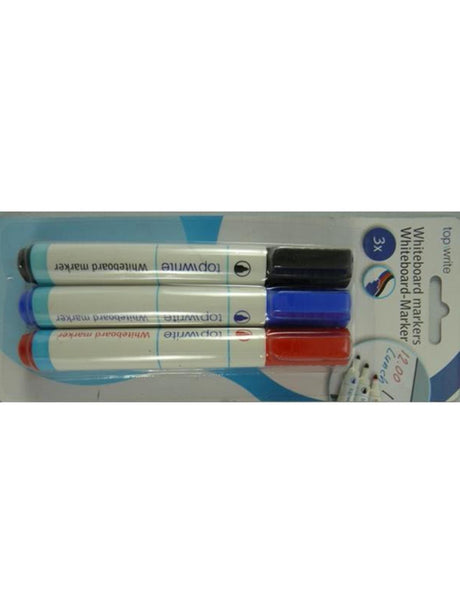 Marqueur pour tableau blanc Topwrite rouge, bleu, noir - 3 pcs.
