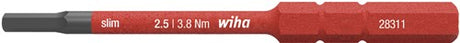 Wiha 283118025 embout slimbit électrique hexagonal 2,5 mm x 75 mm - 37224