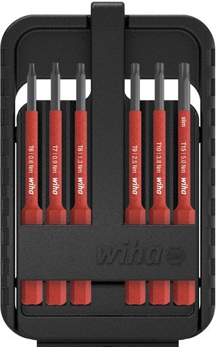 Wiha jeu d'embouts slimbit électrique torx® 7 pièces incl. boîte slimbit - 43154 - 43154