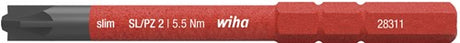 Lame réversible Wiha | plus moins fente pzd 2 x 75 mm | vde isolé | 1 pièce - 34590 - 34590