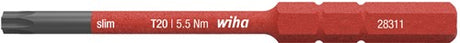 Lame réversible Wiha | Torx T 20 x 75 mm | vde isolé | 1 pièce - 35509 35509