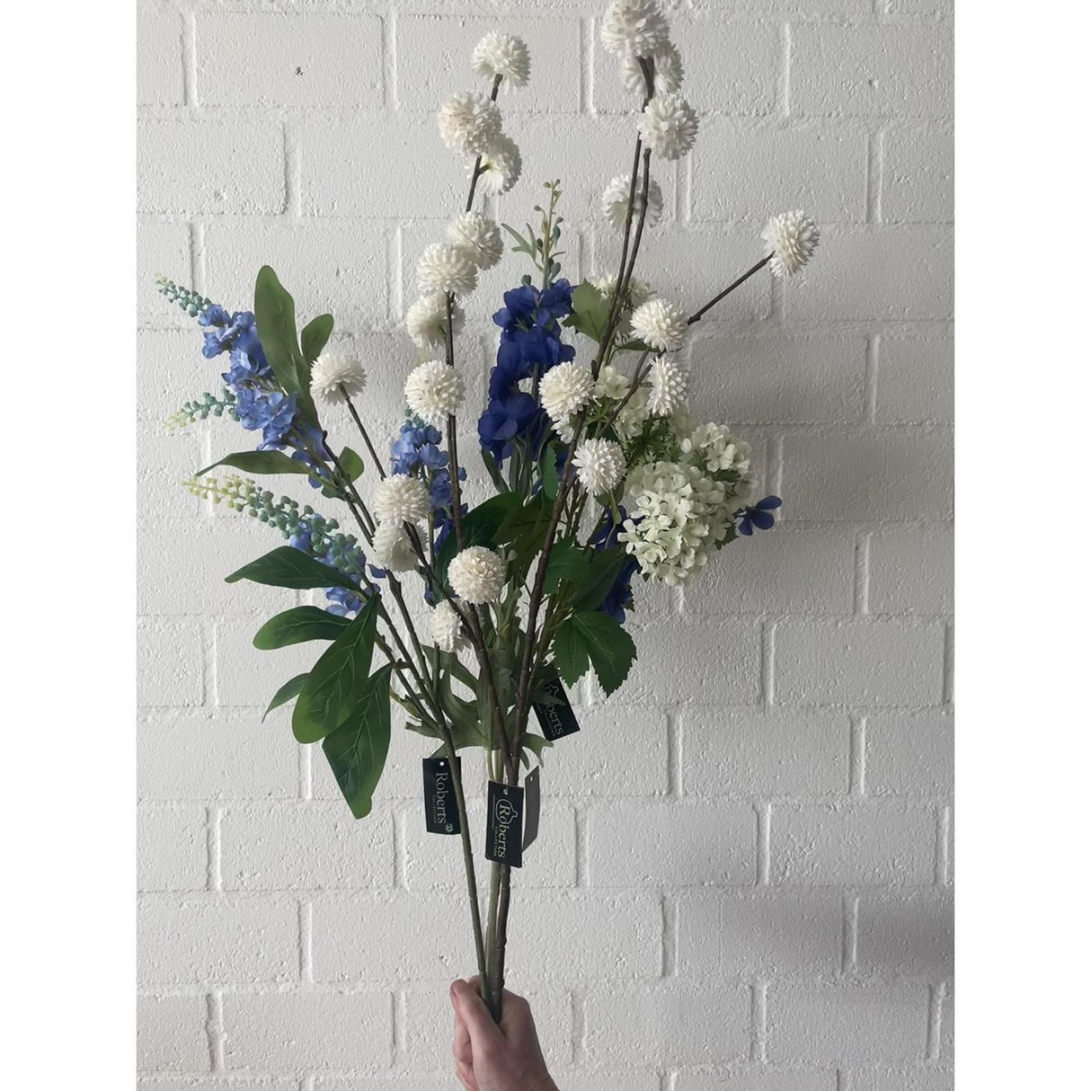 Roberts collection fleur artificielle delphinium spray 100cm bleu