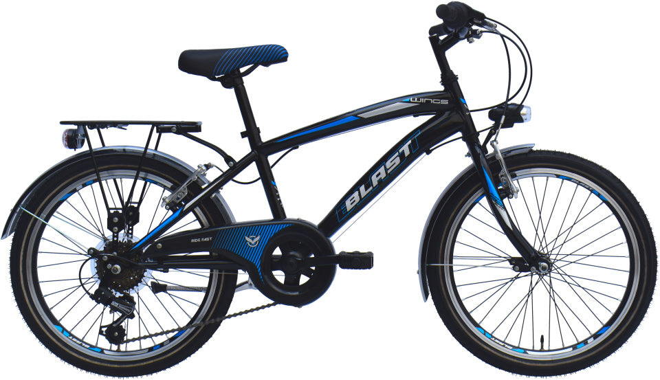 Wings blast 20 inch 30 cm boys 6v v-brakes black blue