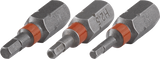 Mors Wolfcraft solides | douille hexagonale 2.0, 2.5, 3.0 | 3 pièces - 1339000