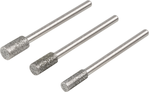 Ensemble de pointes d'affûtage diamantées Wolfcraft | cylindrique | 3 pièces | 1 jeu - 5987000