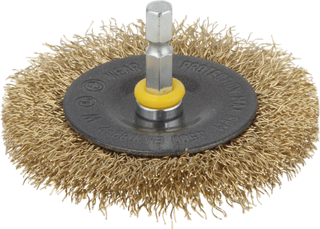 Brosse métallique Wolfcraft | laiton | Arbre à 6 côtés | ø75x10mm | 1 pièce - 2110000