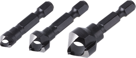 Wolfcraft - jeu de forets à fraiser - 3 fraises ø 8, 12, 16 mm - tige hexagonale - 4375000