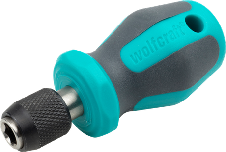 Tournevis à main Wolfcraft | avec enregistrement de bits | court | 76 mm | 1 pièce - 1239000