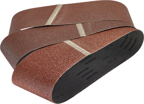 Bandes abrasives Wolfcraft | k40, 80, 120 | 76x457mm | 5 pièces - 8415000