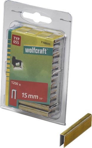 Points sellier étroits Wolfcraft | tapez 055 | 15mm | 1200 pièces - 7166000