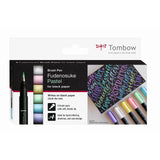 Tombow • stylo pinceau fudenosuke pastel pour papier noir 6x