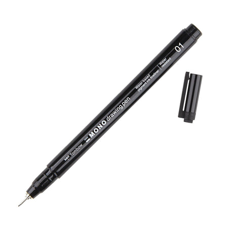 Tombow • stylo à dessin mono fineliner, largeur de trait 01 (env. 0,25 mm), noir