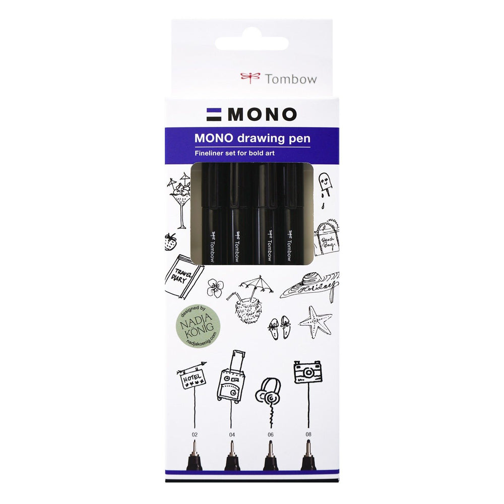 Tombow • ensemble de stylos à dessin mono gras, 4x