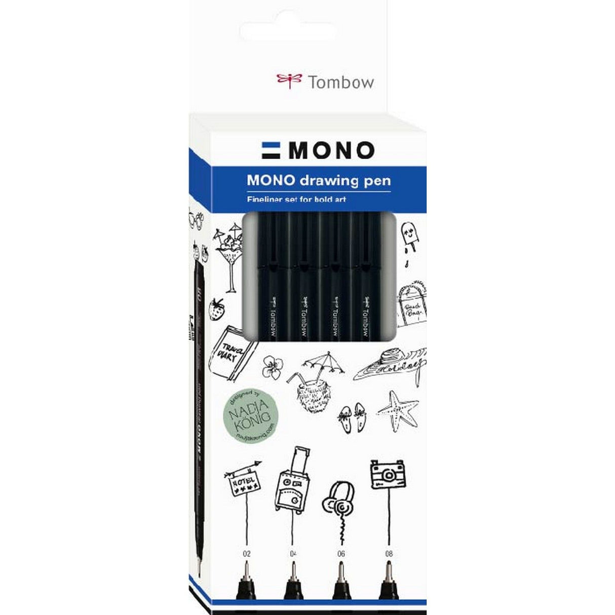 Tombow • ensemble fin de stylos à dessin mono, 4x