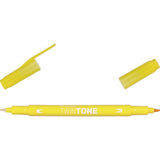 Tombow • twintone dual-tip brushpen yellow