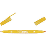 Tombow • stylo pinceau double pointe twintone jaune chrome