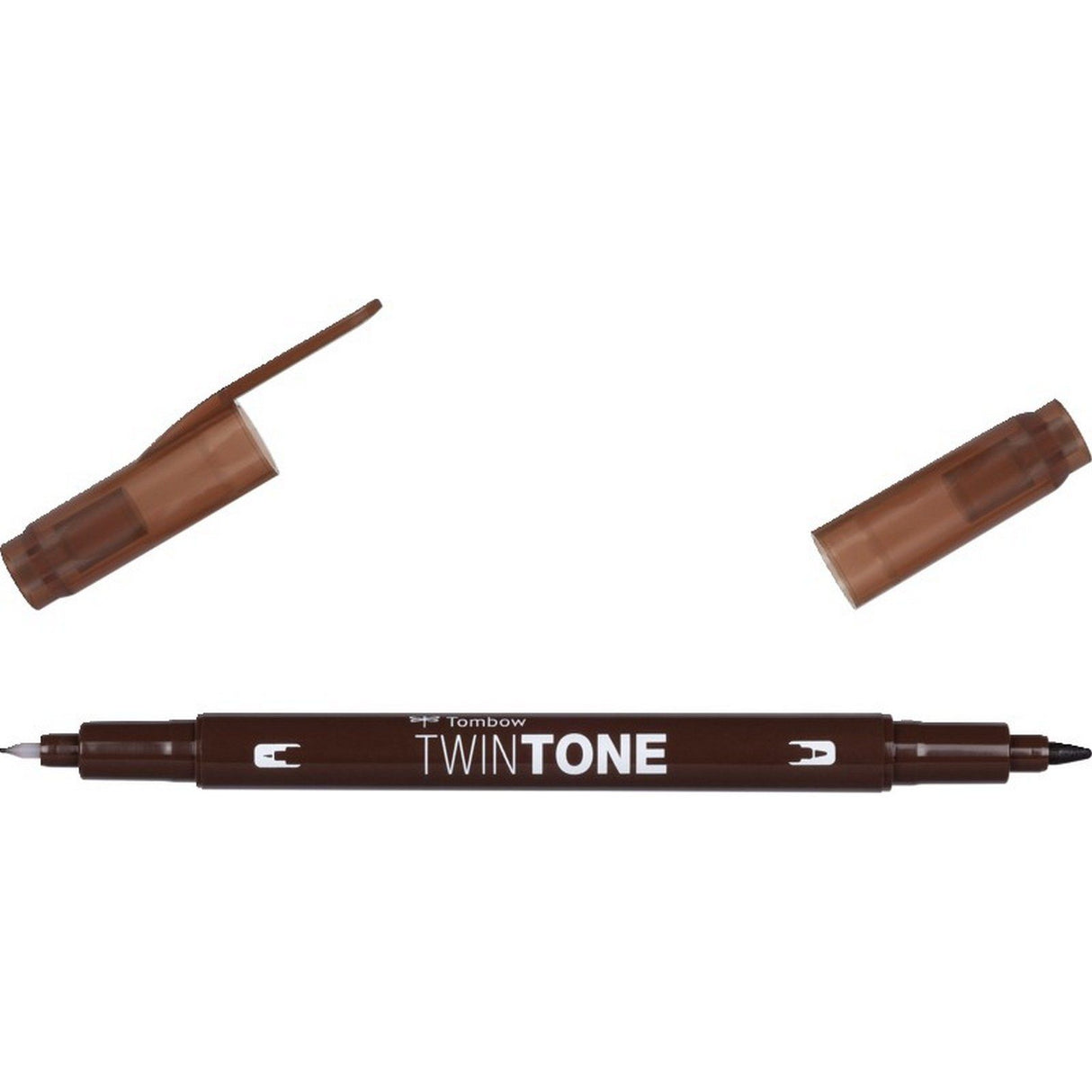 Tombow • Stylo pinceau double pointe Twintone chocolat