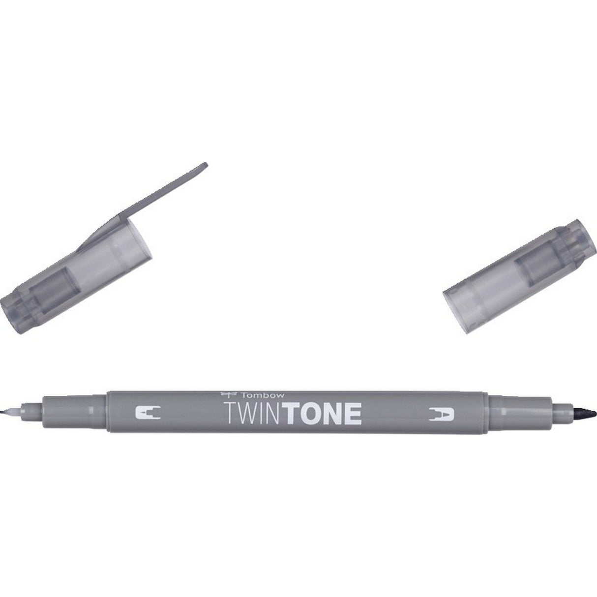Tombow • twintone dual-tip brushpen grey