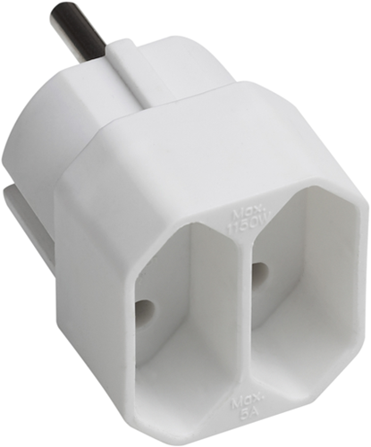 Meister adaptateur euro 2v blanc - wu7423210