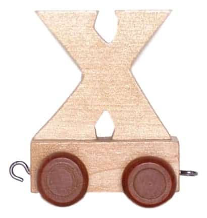 Bongers jouet en bois lettre x avec roues 6 cm de haut