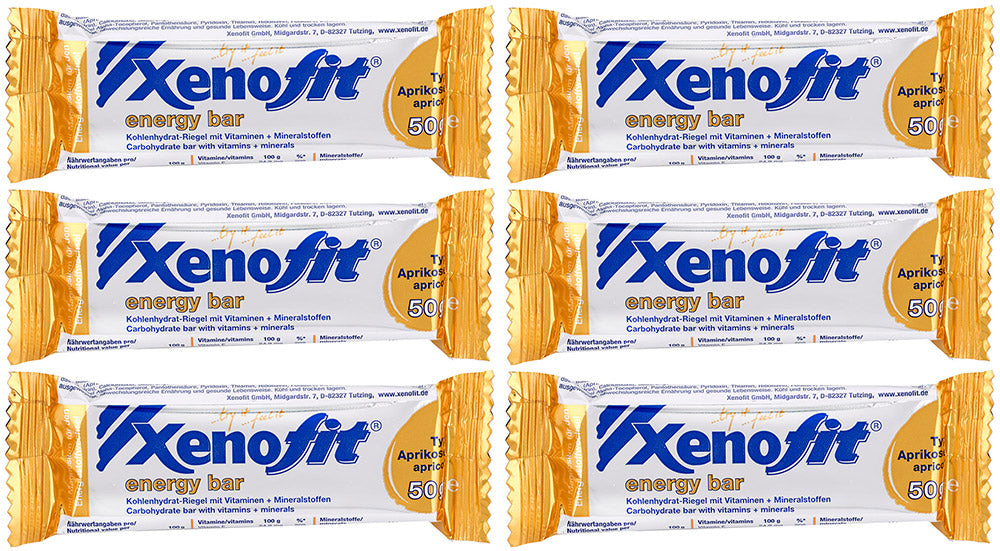 Barre énergétique Xenofit abricot 6x50g