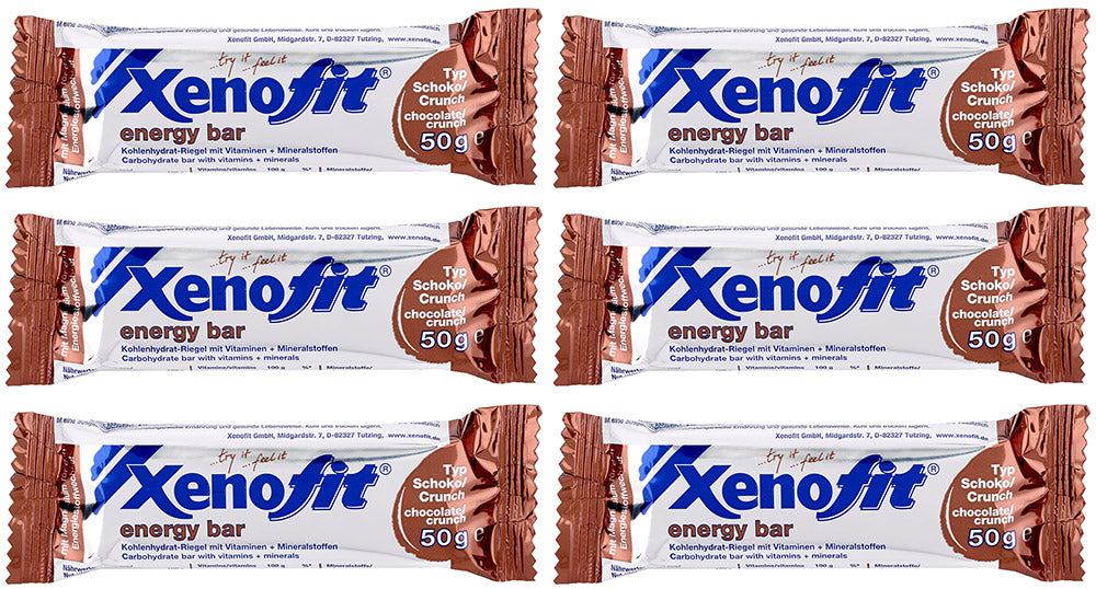 Barre énergétique Xenofit croquant au chocolat 6x50g