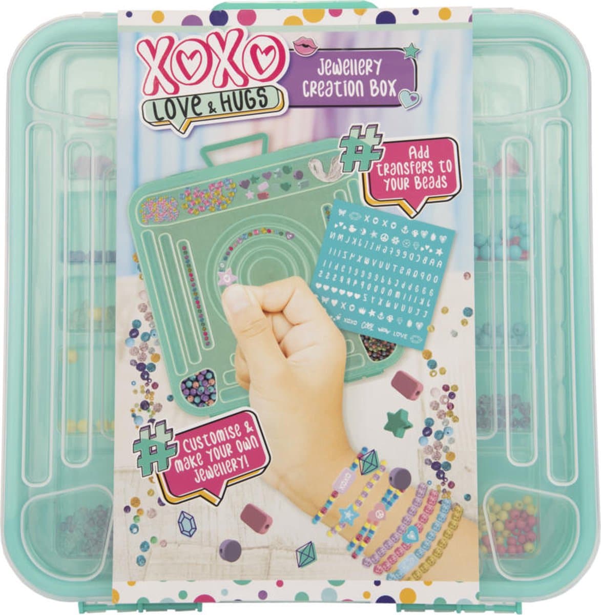 Otto Simon xoxo amour et câlins, coffret de création de bijoux avec autocollants pour rendre le tout encore plus amusant