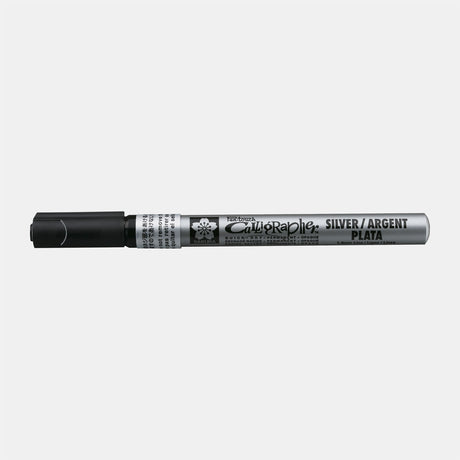 Sakura • stylo de calligraphie pen-touch argent fin